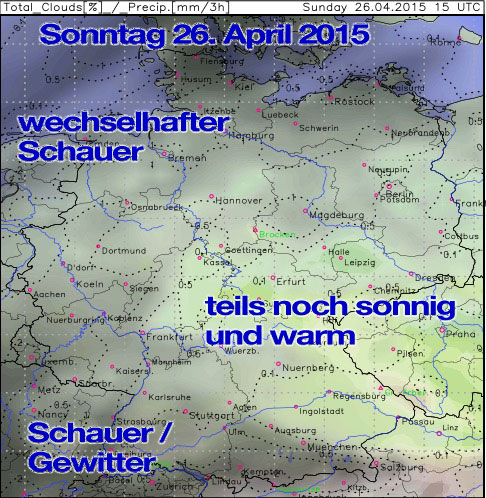 Wolken Sonntag 26 April 2015