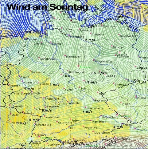 Sonntag 19. April 2015 Windkarte 