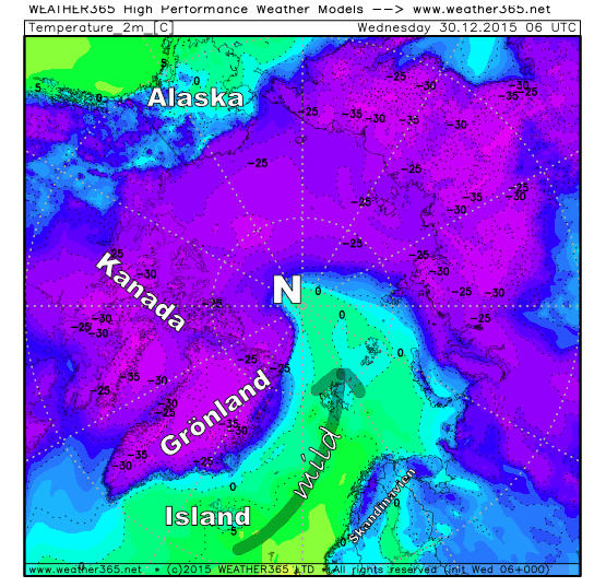 temp arctic warm 20151230